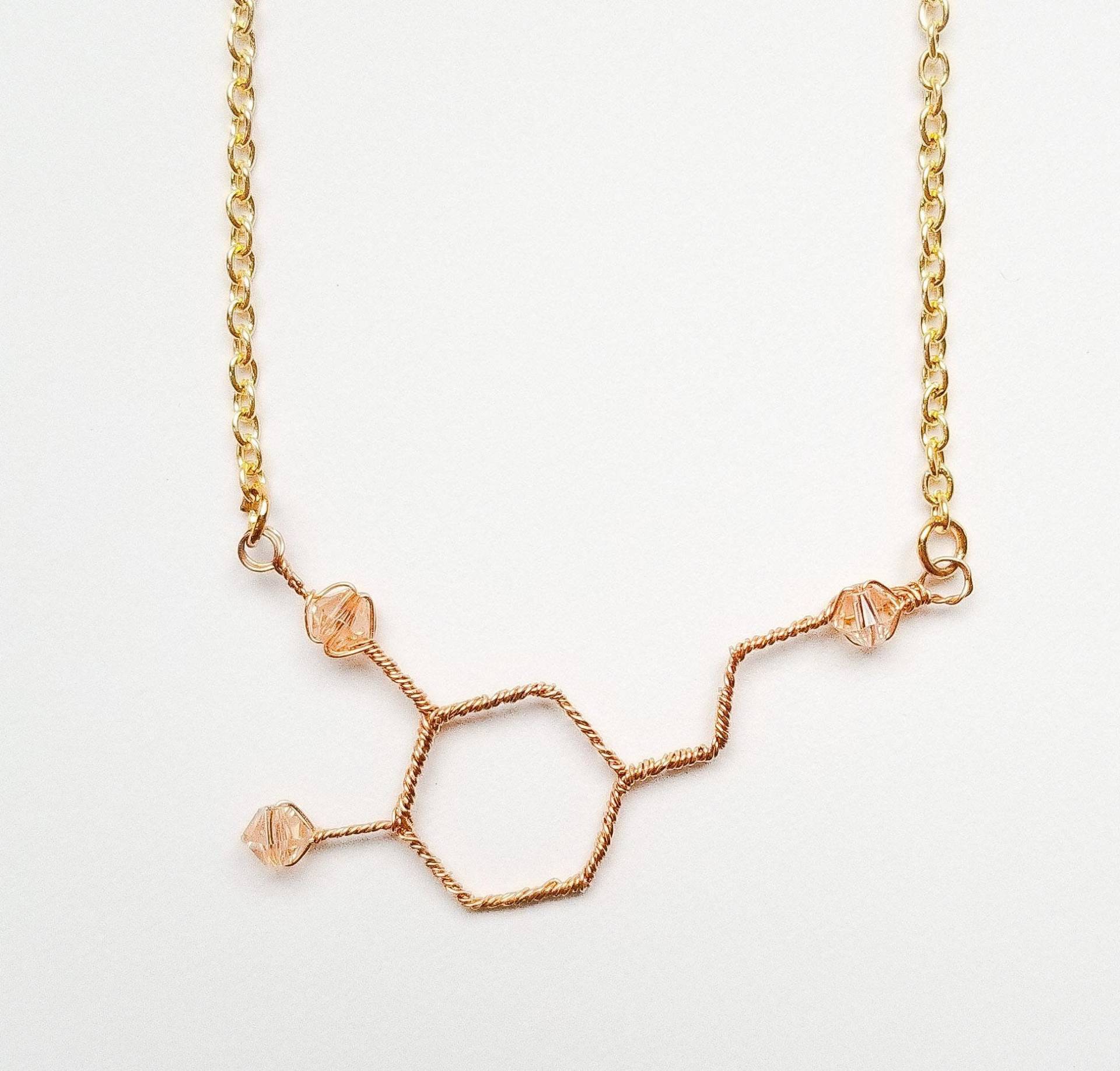 Collier | 14K Gold Filled Kette Molekül Schmuck Wissenschaftliches Accessoire Collier | 14K Gold Filled Kette Molekül Schmuck Wissenschaftliches Accessoire von BellaLorne