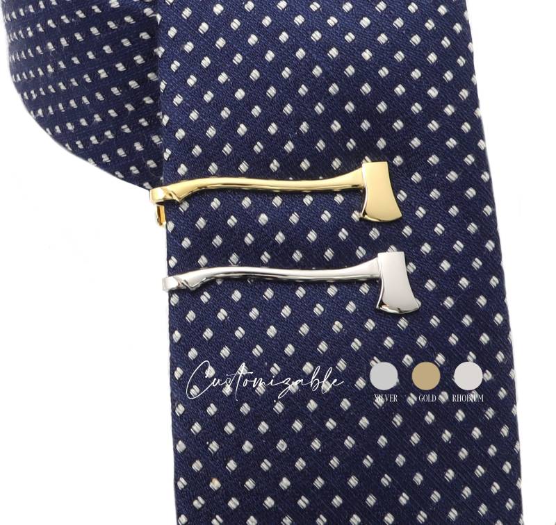 Axt Krawattennadel, Krawattenklammer, Sterling Silber Ochse Oder Antikmessing Finish, Anpassbar - Personalisieren von BellaMantra