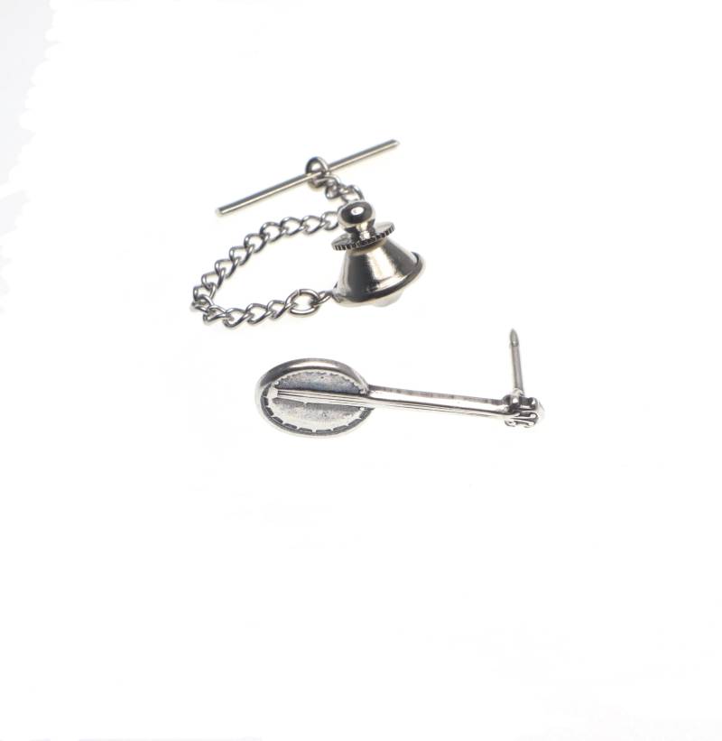 Banjo Pin, Krawattennadel, Sterling Silber Ox Finish, Anstecknadel Oder Krawattennadel von BellaMantra
