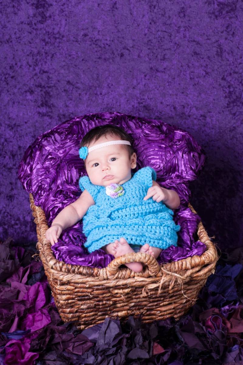 Baby Kleid - Blume Rüsche Blau Baby Kleid - Blume Rüsche Blau von BellaNBooDesigns