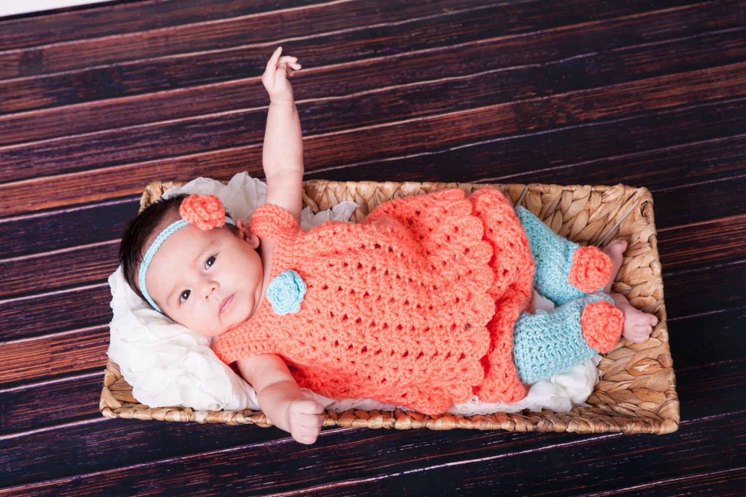 Pfirsich-Kleid - Aqua Blau Baby Pfirsich-Kleid - Aqua Blau Baby von BellaNBooDesigns