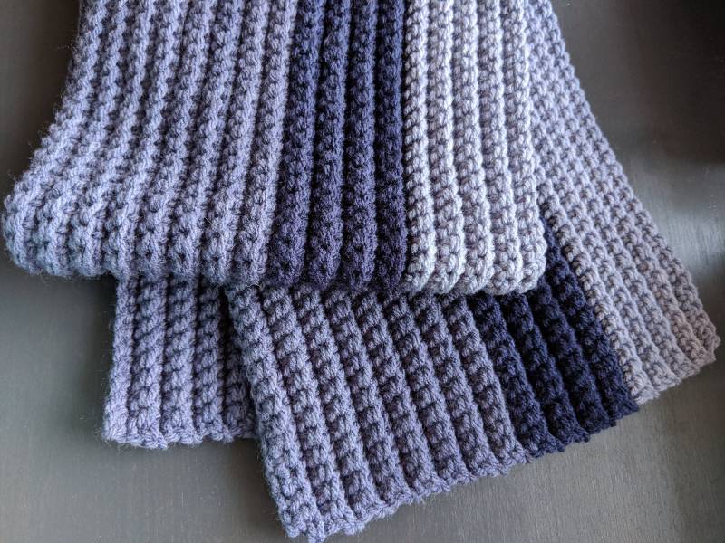 Schal - Blau - Navy von BellaNBooDesigns