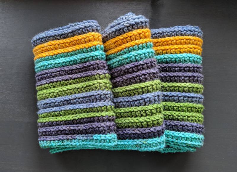 Schal - Gelb - Aqua - Blau - Lila Schal - Gelb - Aqua - Blau - Lila von BellaNBooDesigns