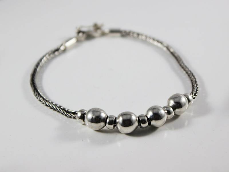 Silber Kugel Weizen Kette Armband von BellaSilverJewelry