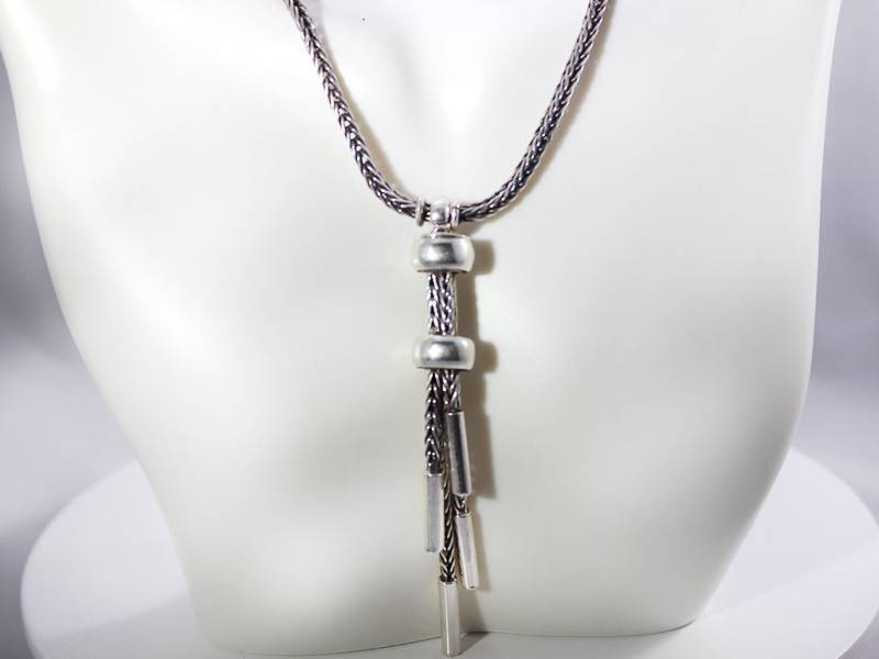 Weizenkette Tropfen Sterling Silber Halskette von BellaSilverJewelry