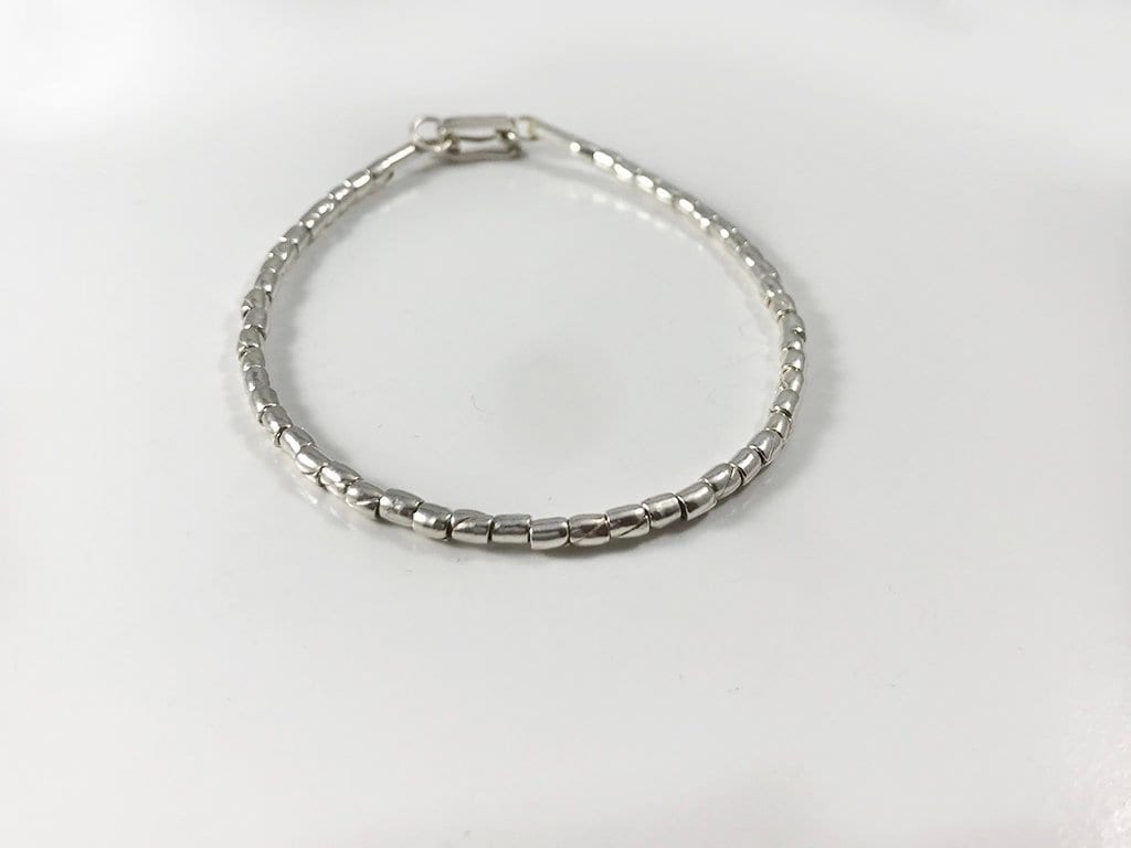 sterling Silber Reis Zierliche Armband von BellaSilverJewelry