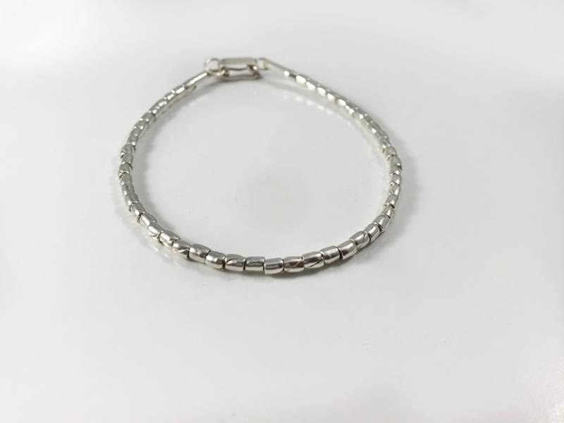 sterling Silber Reis Zierliche Armband von BellaSilverJewelry