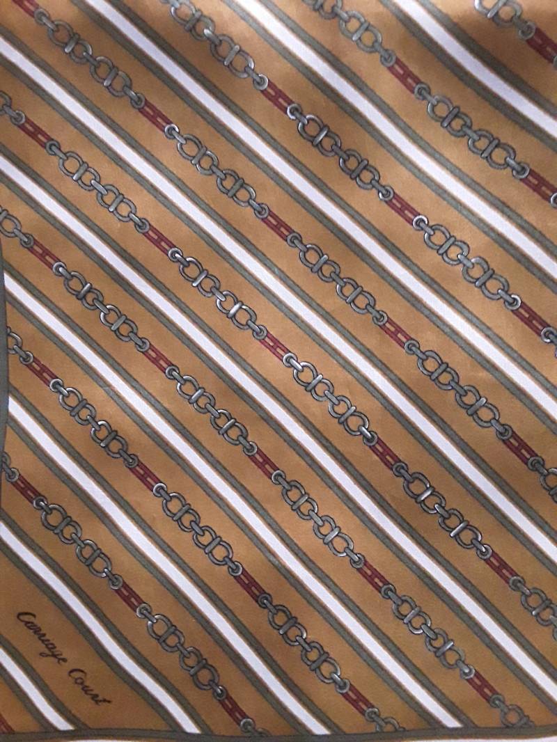 Vintage Schal Carriage Court Aus Seide von BellaVenetta