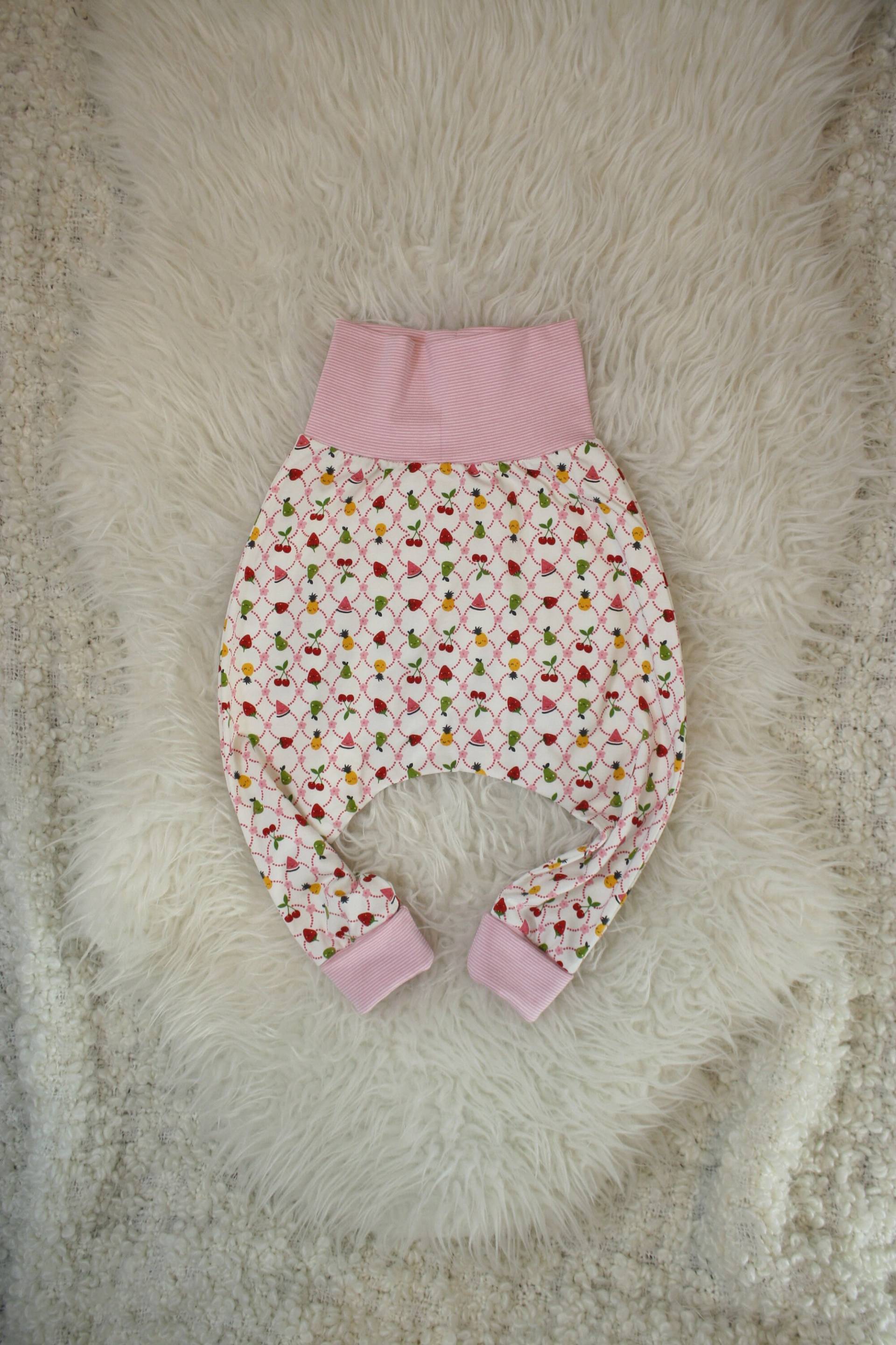 Haremshose Gr.92 Pumphose Baby Babyhose Kinderhose Mädchenhose Jerseyhose Schlupfhose Obst Fruits Erdbeeren Birne Ananas Geschenk Girls von BellaloukleinesLeben