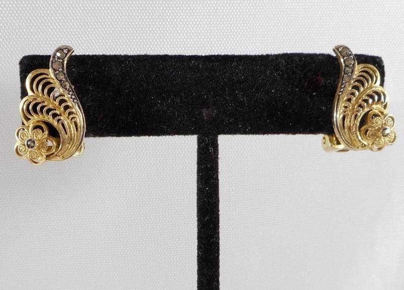 Wunderschöne Alice Caviness Signiert Vintage Sterling Silber Mit Gold Waschen Deutschland Filigrane Ohrringe Wunderschöne Alice Caviness Signiert Vintage Sterling Silber Mit Gold Waschen Deutschland Filigrane Ohrringe von BellarosaUS