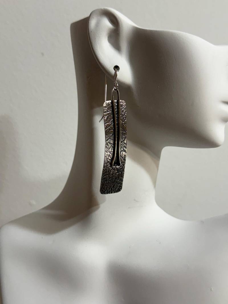 Bellas Strukturierte Rechteck Ohrringe Bellas Strukturierte Rechteck Ohrringe von BellasSterlingSilver