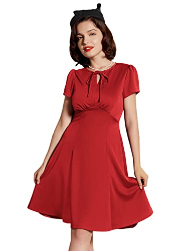 Belle Poque Bleistiftrock Damen Knielang Kleider Vintage Kleid für Strandkleid Sommerkleid von Belle Poque