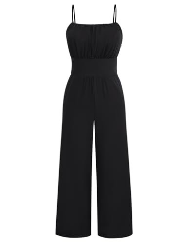 Belle Poque Damen Jumpsuit Elegant Hosenanzug Festlich Overall Damen Hosenanzug Ärmellos Party Urlaub Schwarz L von Belle Poque