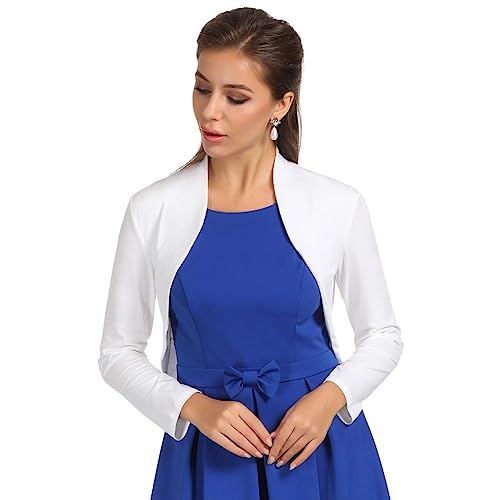 Belle Poque Festliche Bolero Damen Langarm schulterzucken einfach Bolero Mode Shrug von Belle Poque