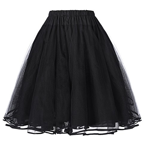 Damenrock Kurz Petticoat 50s Tutu Minirock Ballettrock Reifrock Underskirt Cirnoline Übergroß 2X BP229-1 von Belle Poque