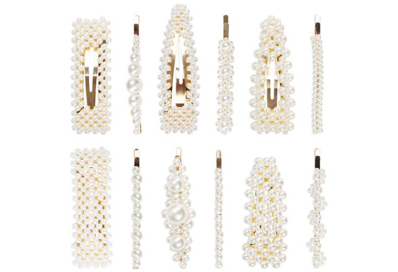 Belle Vous Haarspange 12er Packung Haarspangen mit Perlen für Frauen und Mädchen, 12-tlg. von Belle Vous