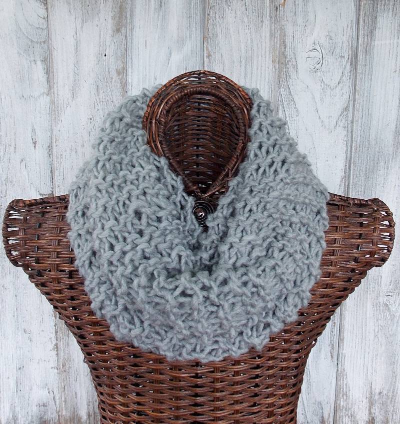 strickschal Grau, Sehr Weich Und Leicht Wolle Mischung Mode-Accessoire von BelleAdora