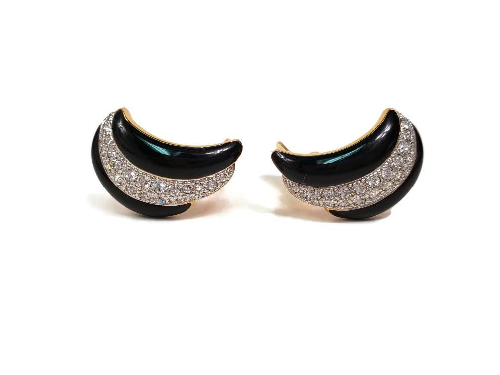Vintage Signierte Soleil Crescent Wave Ohrclips Vintage Signierte Soleil Crescent Wave Ohrclips von BelleHeleneDetroit