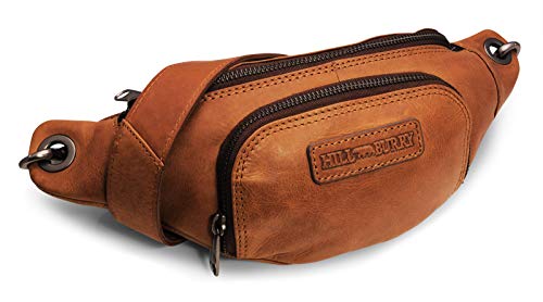 Echt-Leder Bauchtasche | Gürteltasche aus hochwertigem echtem Leder | Herren - Damen Wandertasche/Hüfttasche | Partytasche (Braun) von BelleBay