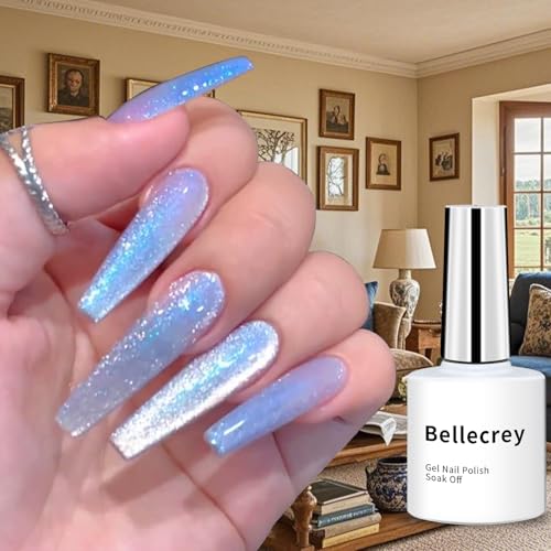 Der magnetische blaukatzen-nagellack - stets mit reflektierendem katzencolt gefüllt mit ultraviolett-led-lampen, dem geldautomaten mit vollmagnetischem nagellack von Bellecrey