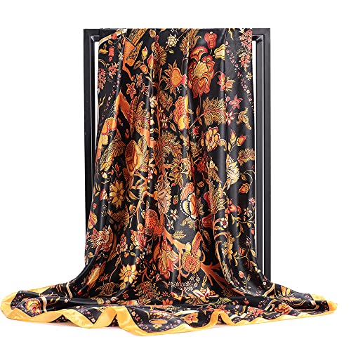 Bellette Damen Schal Halstücher Schal Tuch Kopftuch Quadrat Bandana Halstuch Seidentuch Drucken Tuch Schal Kopftuch Seide von Bellette