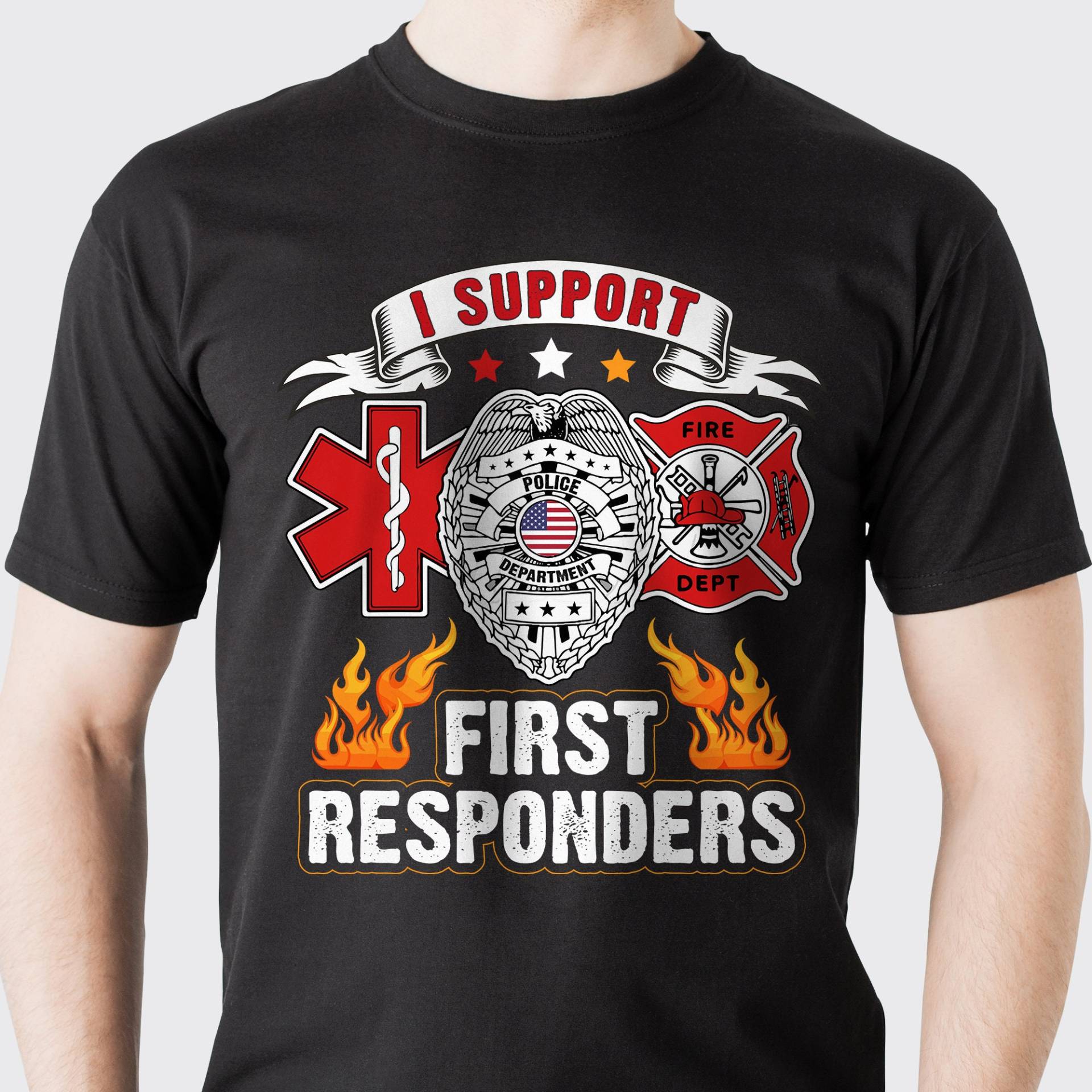 Feuerwehr T-Shirt, T-Shirt Für Männer, Feuerwehrmann Geschenk Ihn, Geschenk, Shirts von Bellezaalux