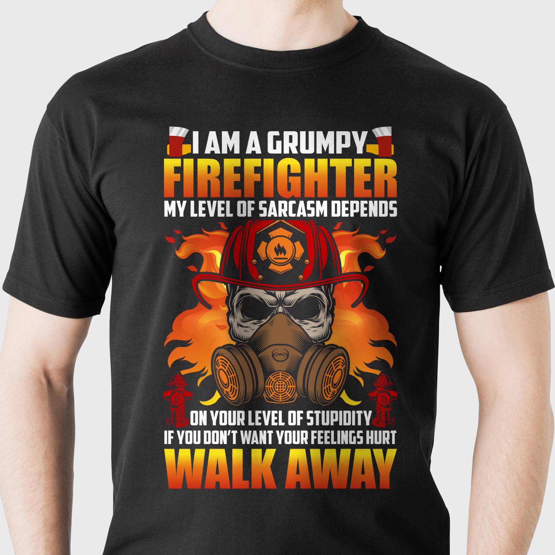 Grumpy Firefighter T Shirt, Shirts Für Männer, Feuerwehrmann Geschenk Ihn, Feuerwehr Geschenk von Bellezaalux