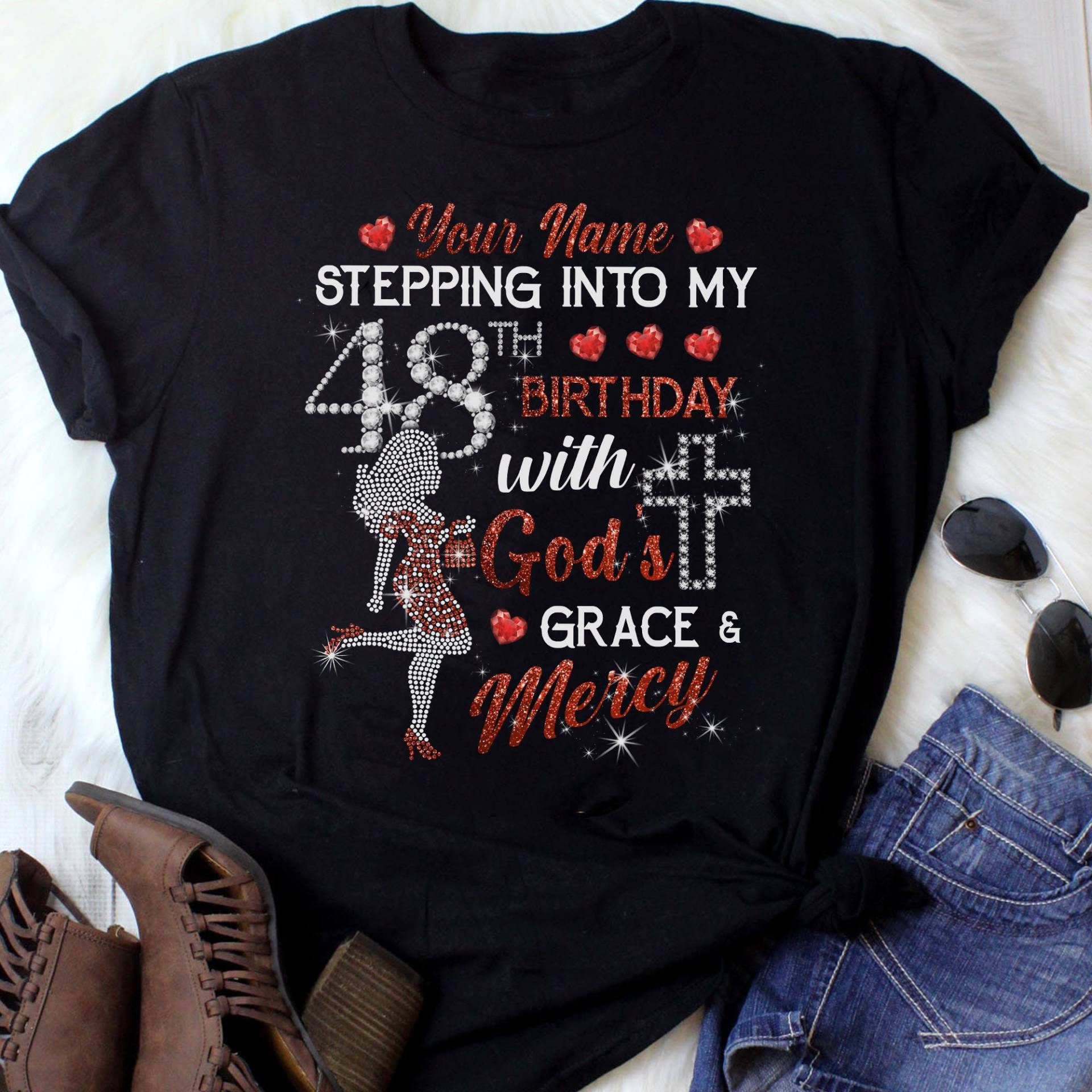 Personalisierte Geburtstags-Frauen, Geburtstags-T-Shirts, Benutzerdefinierter Name Benutzerdefinierte Datum Gesegneter Geburtstag Shirt Personalisierte Geburtstags-Frauen, Geburtstags-T-Shirts, Benutzerdefinierter Name Benutzerdefinierte Datum Gesegneter Geburtstag Shirt von Bellezaalux