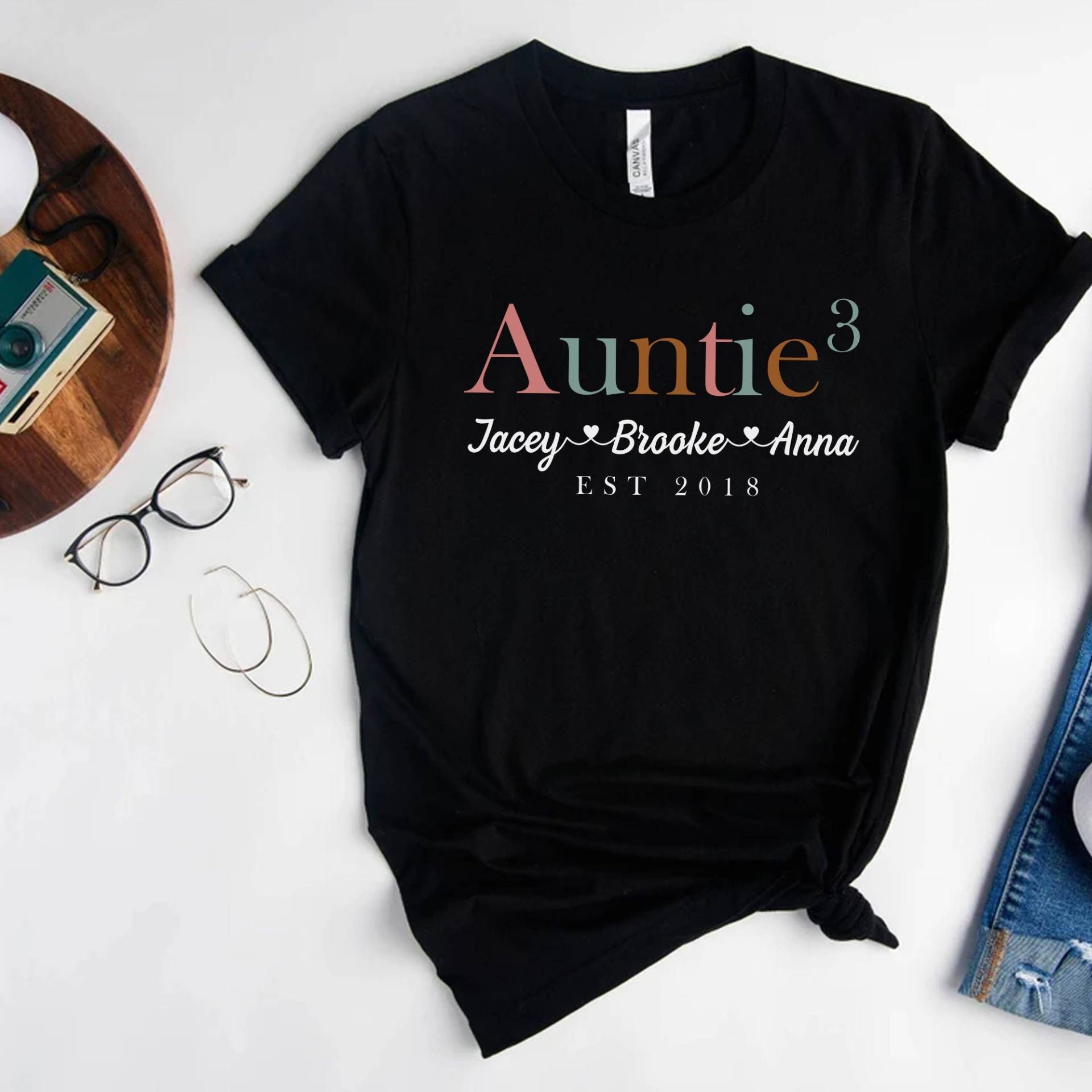 Personalisiertes Tante Shirt Mit Namen, Est 2022 Shirt, Lustige Geburtstagsgeschenk Tante, Schwester Mama Personalisiertes Tante Shirt Mit Namen, Est 2022 Shirt, Lustige Geburtstagsgeschenk Tante, Schwester Mama von Bellezaalux