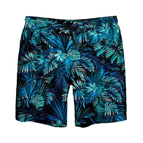 Bellezasourire S-5XL Herren Badehose schnelltrocknende Hawaii Strandshorts Männer Badeshorts mit Taschen Taille Kordelzug schnell trocknende Kurze Hose Schwimmhose Strand Surfen (5XL,Blau) von Bellezasourire