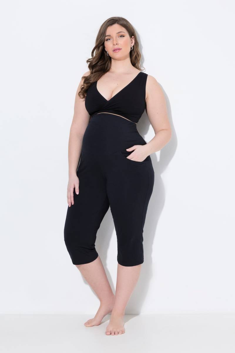 Große Größen Bellieva-Caprihose, Damen, schwarz, Größe: 50/52, Baumwolle, Ulla Popken von Bellieva