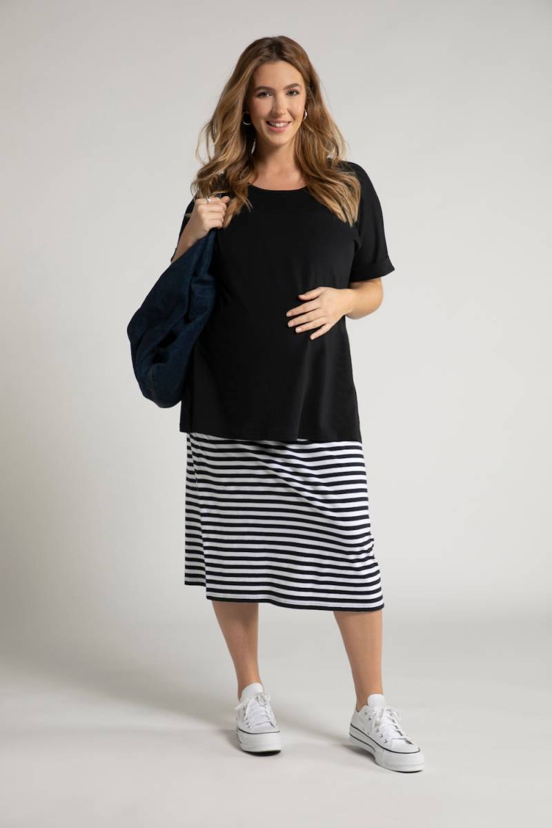 Große Größen Bellieva-Kleid, Damen, schwarz, Größe: 50/52, Baumwolle, Ulla Popken von Bellieva