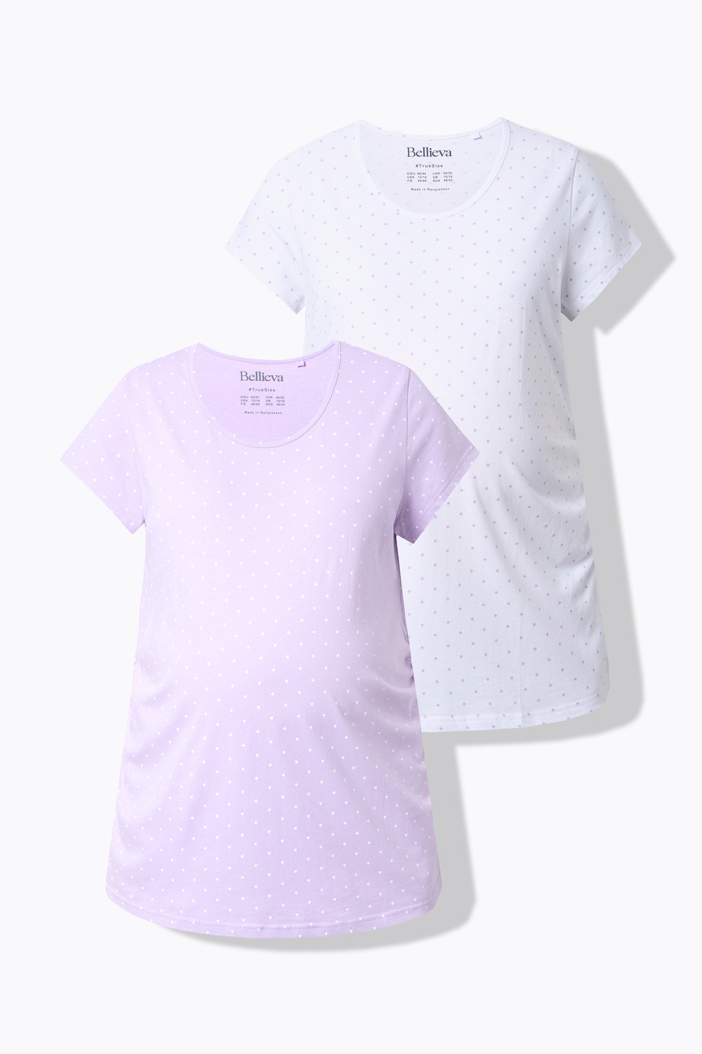 Große Größen Bellieva-T-Shirts, Damen, lila, Größe: 50/52, Baumwolle, Ulla Popken von Bellieva