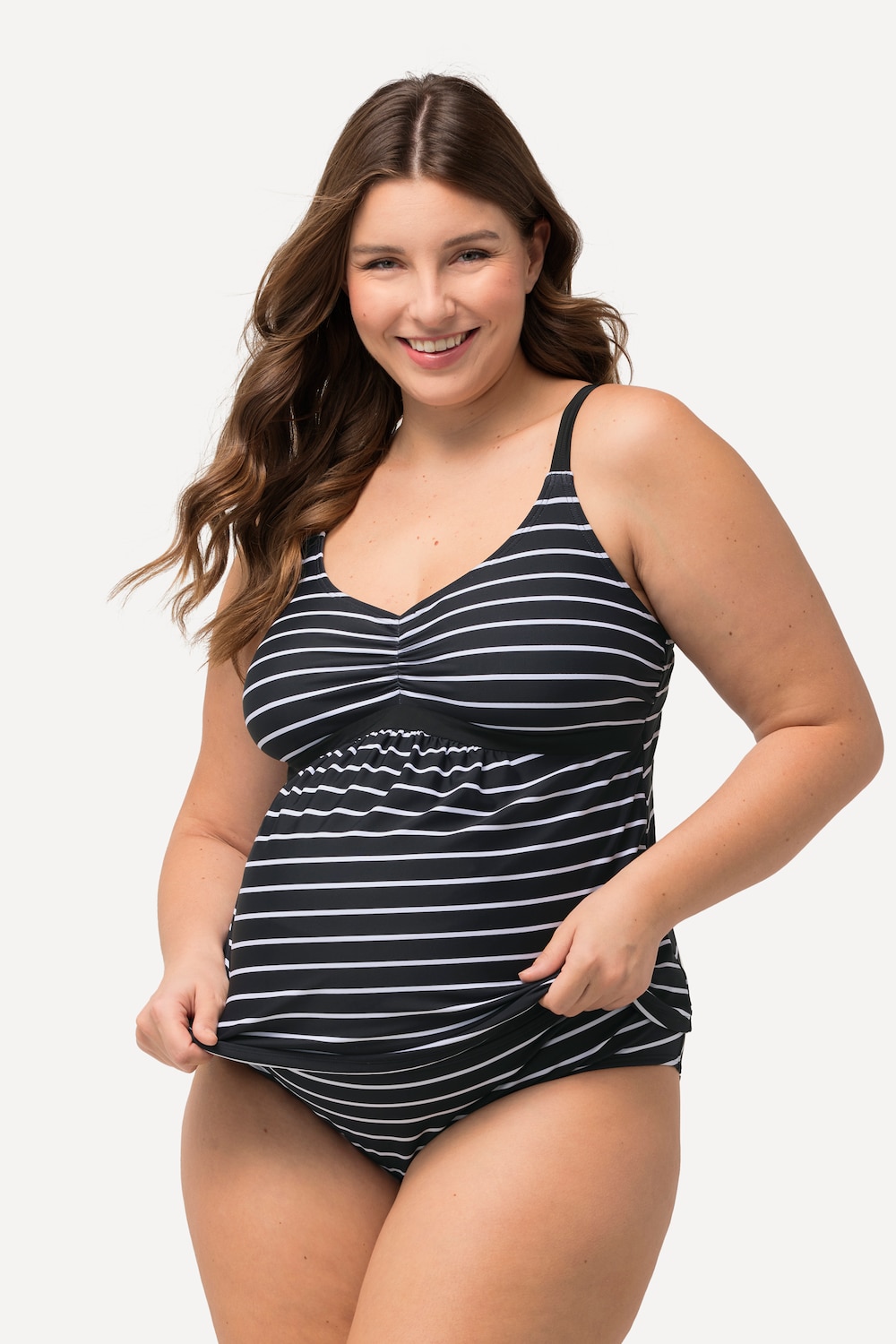 Große Größen Bellieva-Tankini, Damen, schwarz, Größe: 58, Synthetische Fasern/Elasthan, Ulla Popken von Bellieva