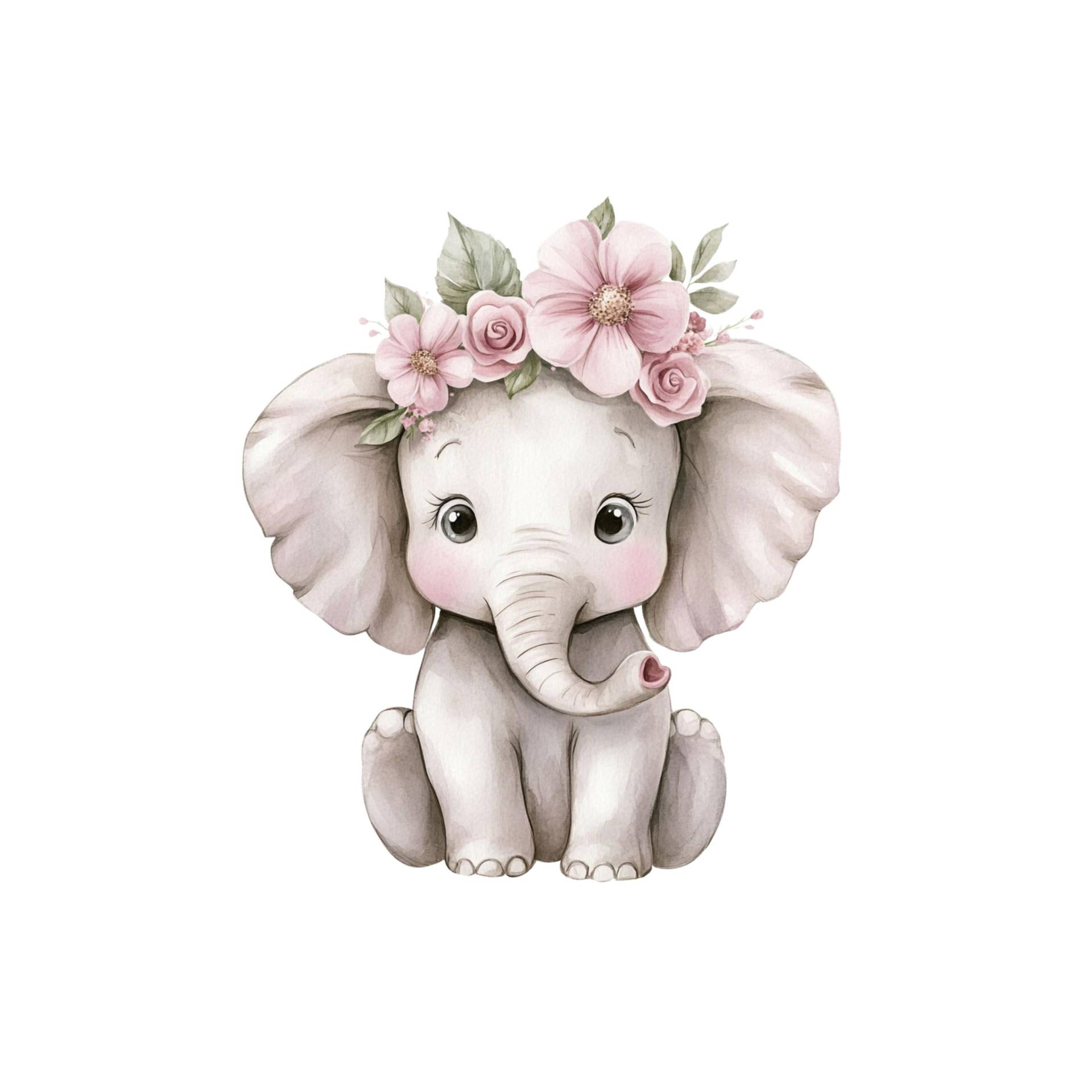 Bügelbild Elefant; Bügelmotiv Süßer Elefant Bügelbild Elefant; Bügelmotiv Süßer Elefant von Belliperri