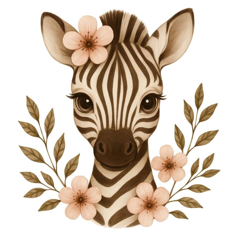 Bügelbild Zebra von Belliperri