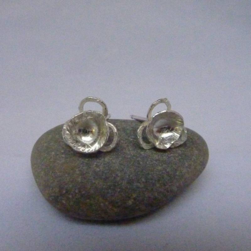 Daisy Dome Blüten Ohrstecker Handgemacht, Aus 925Er Silber von Bellisful