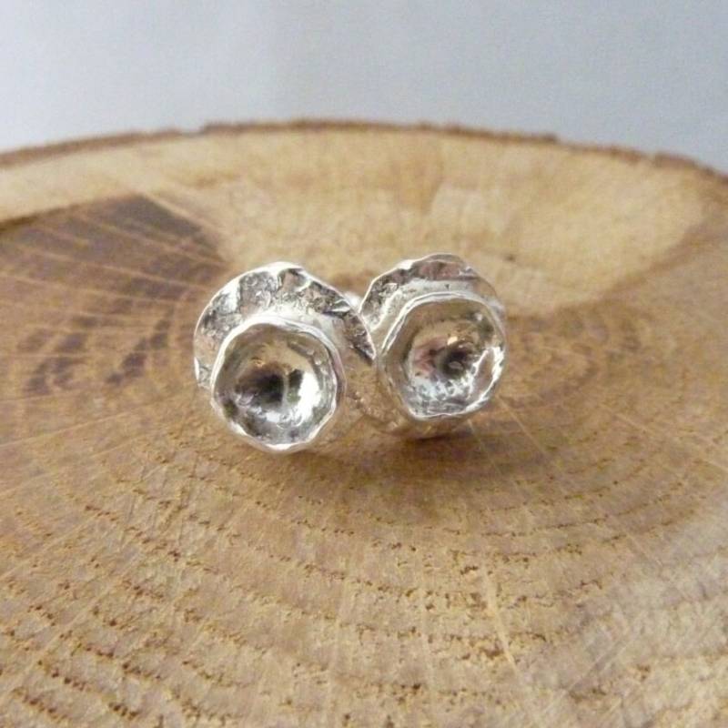 Dom-Seerosenblatt-Ohrstecker Handgemacht, Aus 925Er Silber von Bellisful