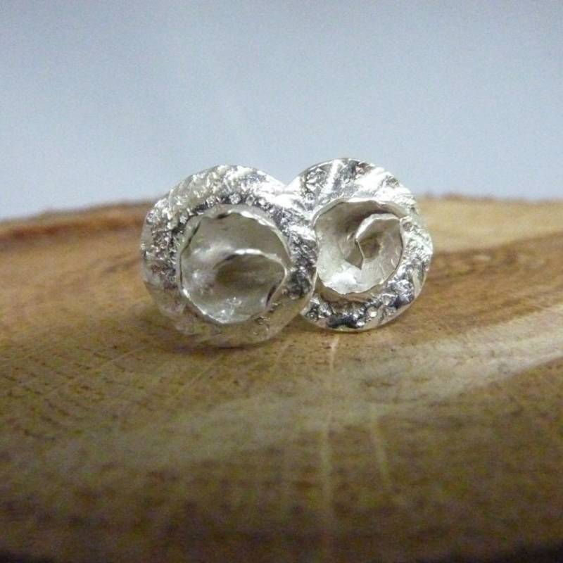 Rosen-Lilienblatt Ohrstecker Handgemacht, Sterling Silber von Bellisful