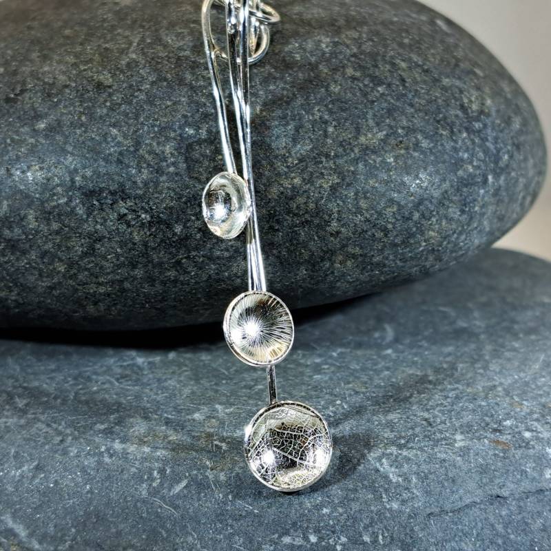 strukturierte Kuppel Tassen Anhänger Handgemacht, Aus 925Er Silber von Bellisful