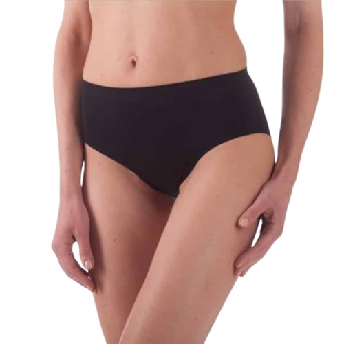 BELLISSIMA Midi Slip Art.025 nahtlos, ohne Nähte, aus Mikrofaser, 3 Stück (Schwarz, M/L), Schwarz von Bellissima