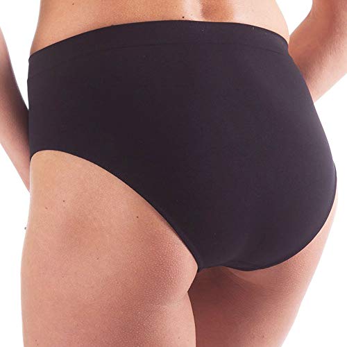 Bellissima Midi-Slip aus Mikrofaser, 6 Stück, mit hohem Beinausschnitt, Schwarz Medium-Large von Bellissima