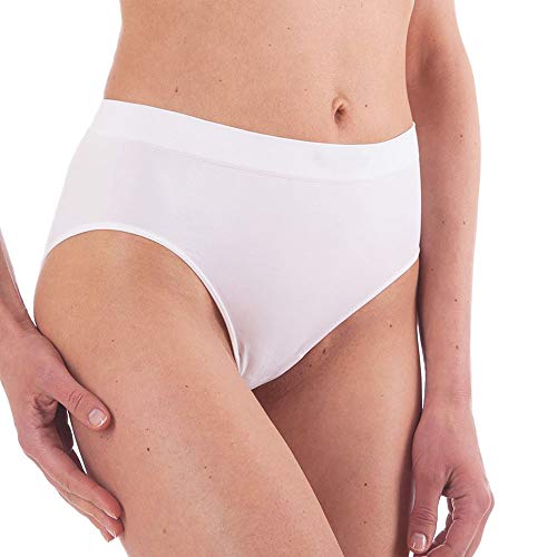 Bellissima Midi-Slip aus Mikrofaser, 6 Stück, mit hohem Beinausschnitt, Weiß Medium-Large von Bellissima
