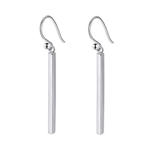 Bellitia Jewelry 925 Sterling Silber Ohrringe Haken Ohrschmuck Sticker Set für Frauen Damen, Tropfenohrringe Damen Ohrhänger mit Lang Stange von Bellitia Jewelry