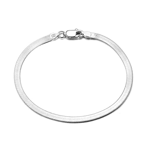 Bellitia Jewelry 925 Sterling Silber Schlangen Armband Damen Klassisch Armbänder für Frauen, Premium Schlange Armband Schlangenkette Armkette für Frauen 3mm, 18cm von Bellitia Jewelry