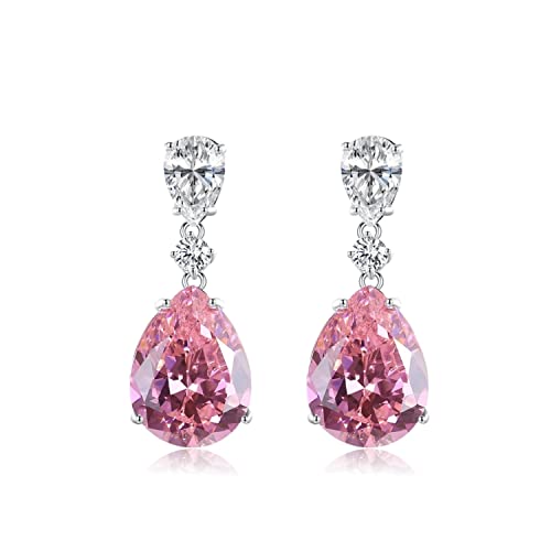 Bellitia Jewelry 925 Sterling Silber Tropfen Ohrringe mit Zirkonia Rosa, Edelstein Ohrhänger für Damen, Frauen Mädchen Damen Schmuckset Geschenkset Bellitia Jewelry 925 Sterling Silber Tropfen Ohrringe mit Zirkonia Rosa, Edelstein Ohrhänger für Damen, Frauen Mädchen Damen Schmuckset Geschenkset von Bellitia Jewelry