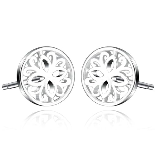 Bellitia Jewelry Damen Weiße Orchideen Ohrstecker Authentische 925 Sterling Silber Bauhinia Damenschmuck für Frauen, Hypoallergene Ohrringe von Bellitia Jewelry