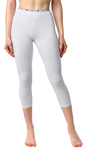 Bellivalini Damen 3/4 Leggings aus Baumwolle BLV50-178 (Weiß, M) von Bellivalini