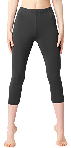 Bellivalini Damen 3/4 Leggings aus Baumwolle BLV50-199 (Graphite, L) von Bellivalini