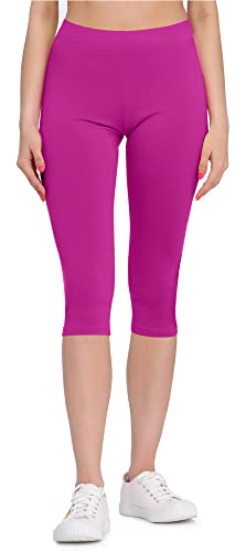 Bellivalini Damen 3/4 Leggings aus Viskose BLV50-148 (Fuchsie-2, XS) von Bellivalini